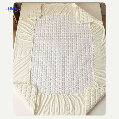 Protectora de Colchon antifluido Comfortora™ | Impermeable, transpirable, Premium - Viene con Fundas y 50% OFF