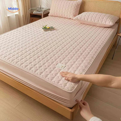 Protectora de Colchon antifluido Comfortora™ | Impermeable, transpirable, Premium - Viene con Fundas y 50% OFF
