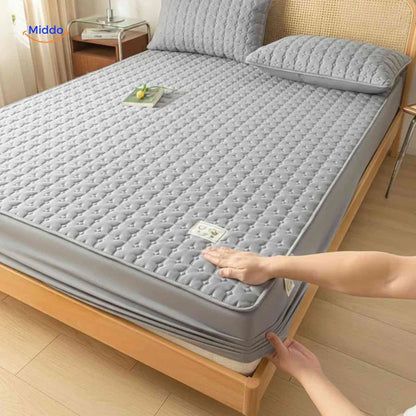 Protectora de Colchon antifluido Comfortora™ | Impermeable, transpirable, Premium - Viene con Fundas y 50% OFF