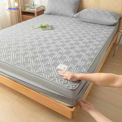 Protectora de Colchon antifluido Comfortora™ | Impermeable, transpirable, Premium - Viene con Fundas y 50% OFF