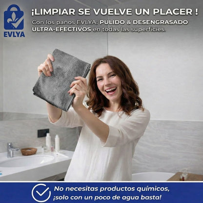 Paño de nanofibras ultra absorbente – Brillo sin marcas - Pak de 6 - con 50% De Descuento