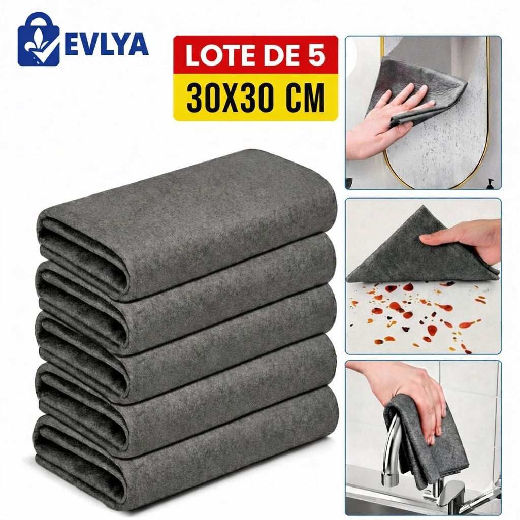 Paño de nanofibras ultra absorbente – Brillo sin marcas - Pak de 6 - con 50% De Descuento
