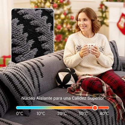 Cubierta de sofá de felpa 2026 - Funda de sofá suave y antideslizante de felpa - 4 Puestos -con 50% Descuento